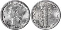 US Dime 1934 Mercury Silver Dime MS63 Uncertified None -