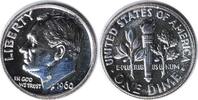 US Dime 1960 Roosevelt Silver Dime DDO 6-O-II PR65 Uncertified None -