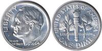 US Dime 1964 Roosevelt Silver Dime DDO 3-O-V PR65 Uncertified None -