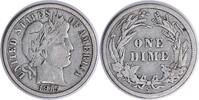 US Dime 1915-S/S Barber Silver Dime RPM1 VF 2 Hits Uncertified None -