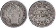 US Dime 1915-S/S Barber Silver Dime RPM1 VF Uncertified None -