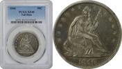 US Half Dollar 1846 Liberty Seated Half Dollar Tall Date EF40 PCGS None -