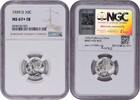 US Dime 1939-D Mercury Silver Dime MS67+FB NGC None -