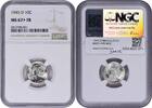 US Dime 1945-D Mercury Silver Dime MS67+FB NGC None -