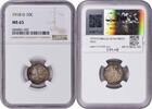 US Dime 1918-D Mercury Silver Dime MS65 NGC None -