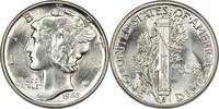 US Dime 1942 Mercury Silver Dime MS64 Uncertified None -