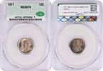 US Dime 1917 Mercury Silver Dime MS65FB CACG None -