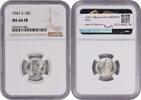 US Dime 1941-S Mercury Silver Dime MS66FB NGC None -