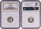 US Dime 1943 Mercury Silver Dime MS65 NGC None -