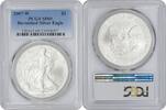 US Dollar 2007-W $1 American Silver Eagle Burnished SP69 PCGS None -
