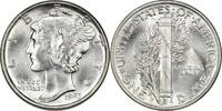 US Dime 1943 Mercury Silver Dime MS64 Uncertified None -