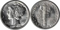 US Dime 1943 Mercury Silver Dime MS64FB Uncertified None -