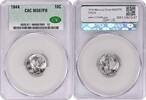 US Dime 1944 Mercury Silver Dime MS67FB CACG None -