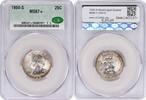 US Quarter 1950-S Washington Silver Quarter MS67+ CACG None -
