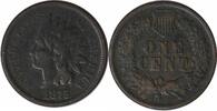 US Cent 1875 Indian Cent F Uncertified None -