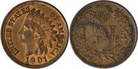 US Cent 1901 Indian Cent MS60 Uncertified None -