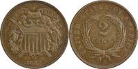 US Two Cent 1867 Two Cent Piece EF Uncertified None -