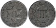 US Three Cent 1853 Three Cent Silver VG Uncertified None -