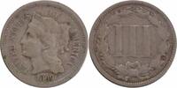 US Three Cent 1869 Three Cent Nickel RPD FS-302 VG Uncertified None -