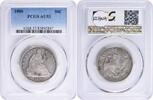 US 1886 No Mint Mark 1886 Liberty Seated Silver Half Dollar AU53 PCGS None AU