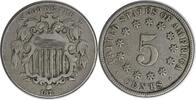 US Nickel 1873 Shield Nickel Open 3 VF Uncertified None -