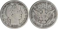 US Half Dollar 1908-D Barber Silver Half Dollar Choice VG Uncertified None -
