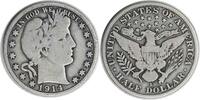 US Half Dollar 1914-S Barber Silver Half Dollar VG Uncertified None -