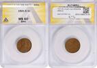US Cent 1921-S Lincoln Cent MS60BN ANACS None -