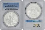 US Dollar 2008-W $1 American Silver Eagle Burnished SP70 PCGS None -