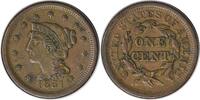 US Cent 1851 Large Cent Choice EF Uncertified None -