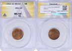 US Cent 1911 Lincoln Cent MS64RB ANACS None -