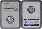 US Dime 1939-D Mercury Silver Dime MS67FB NGC None -