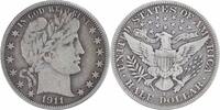 US Half Dollar 1911-S Barber Silver Half Dollar VF Uncertified #119 None -