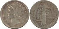 US Dime 1945-D Mercury Silver Dime RPM 1 VF Uncertified None -