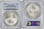 US Dollar 1996-S National Community Service Commemorative Silver Dollar MS69 PCGS None -