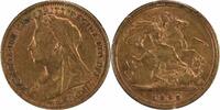 US 1899 Great Britain 1/2 Sovereign KM784 VF Uncertified #906 -