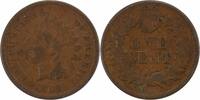US Cent 1868 Indian Cent F Uncertified #332 None -