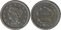 US Cent 1853 Large Cent EF Uncertified None -