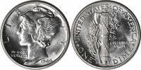 US Dime 1940-D Mercury Silver Dime MS64FB Uncertified None -