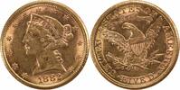 US Five Dollar 1882 $5 Gold Liberty Head AU58 Uncertified #300 None -