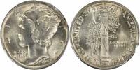 US Dime 1945-S Mercury Silver Dime Small Ragged Clip MS63 Uncertified None -