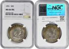 US Half Dollar 1951 Franklin Half Dollar MS66FBL NGC None -