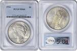 US Dollar 1934 Peace Silver Dollar MS64 PCGS None -