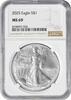 US Dollar 2025 $1 American Silver Eagle MS69 NGC None -