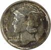 US Dime 1917-S Mercury Silver Dime AU58 Uncertified None -