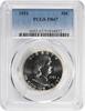 US Half Dollar 1951 Franklin Silver Half Dollar PR67 PCGS None -