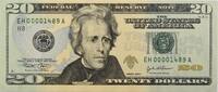 US Twenty Dollar 2004 $20 Federal Reserve Bank Note Set Uncirculated OGP (5 Notes) -