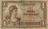 US Dollar $1 Military Payment Certificate Replacement Series 521 AG Uncertified -