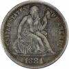 US Dime 1884-S Liberty Seated Silver Dime EF Uncertified #722 None -