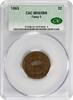 US Two Cent 1865 Two Cent Piece Fancy 5 MS65BN CACG None -